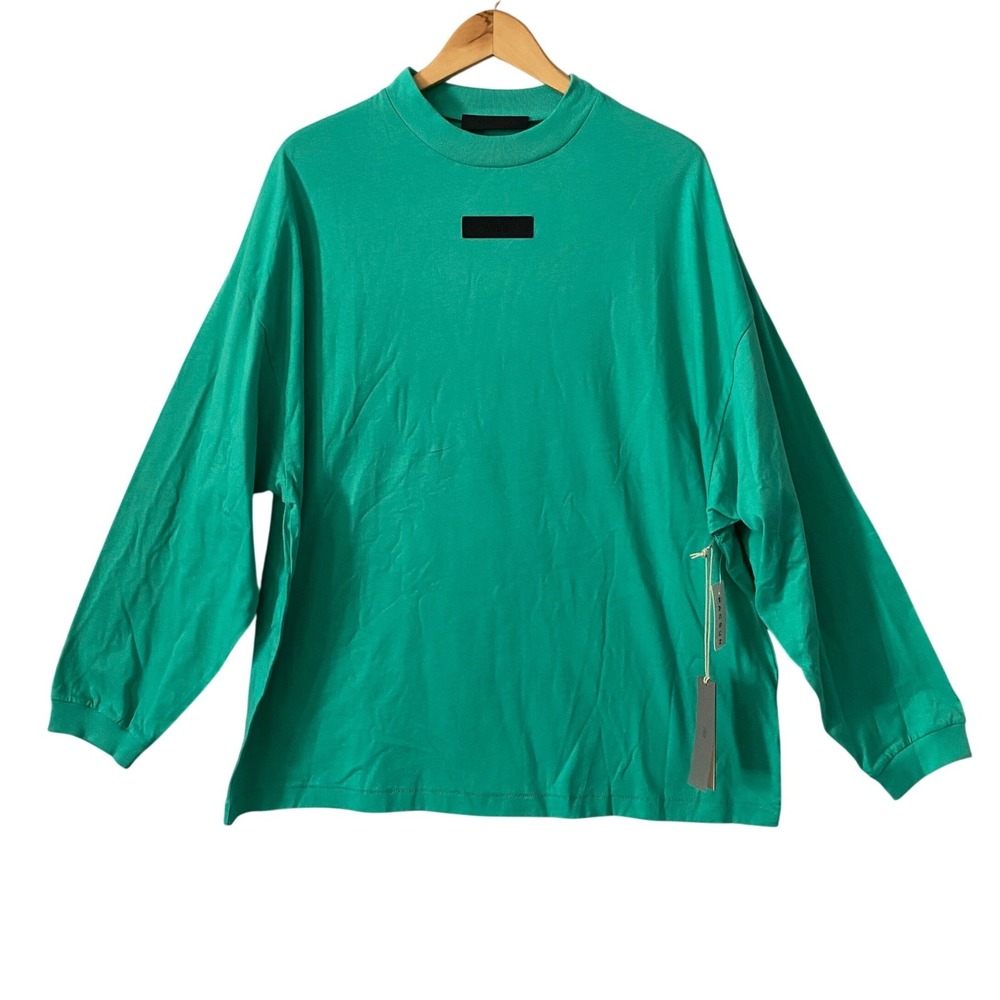 Fear of God Essentials Long Sleeve Oversized T-Shirt Mint Green Men Size Md